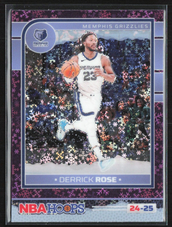 Derrick Rose 2024 Panini NBA Hoops Premium Purple Winter Prizm #37