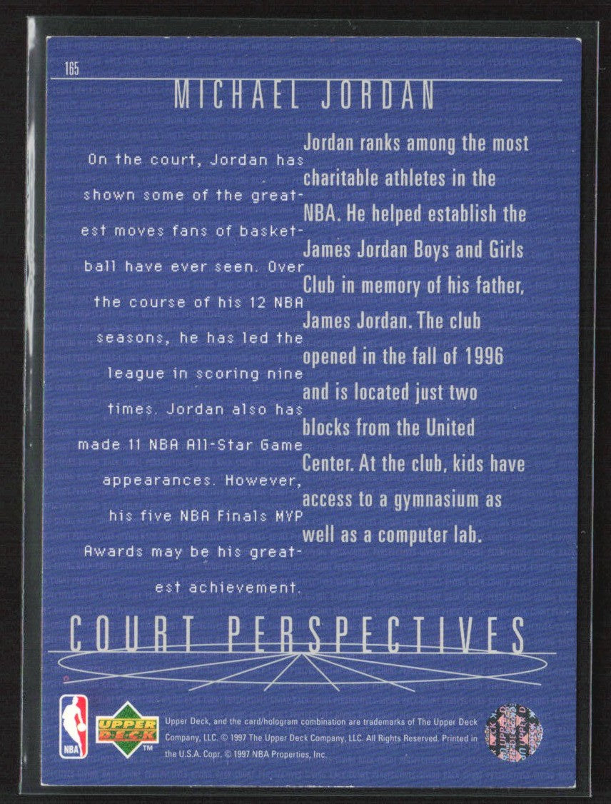Michael Jordan 1997 Upper Deck Court Perspectives #165 Chicago Bulls