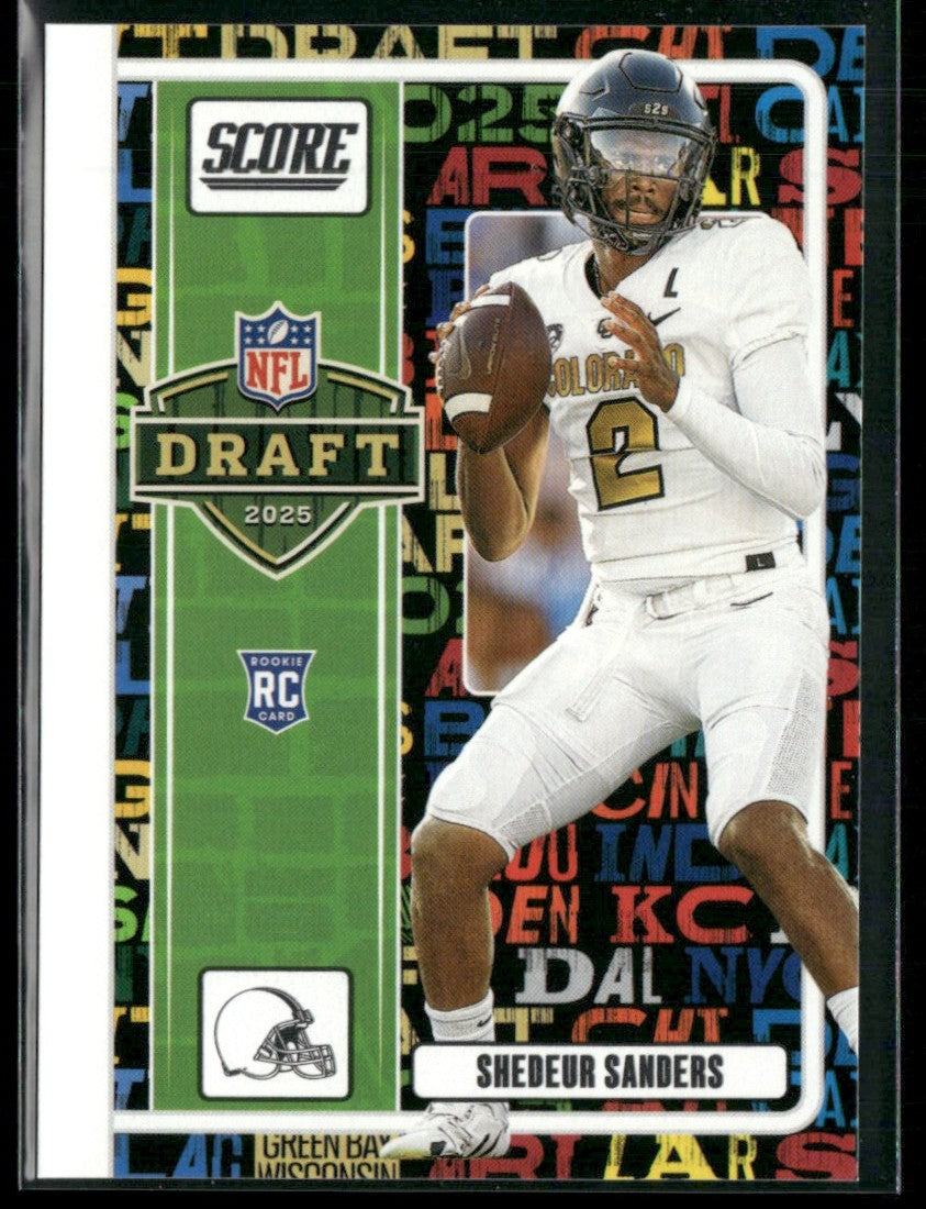 Shedeur Sanders 2025 Panini Score NFL Draft RC #2 Cleveland Browns