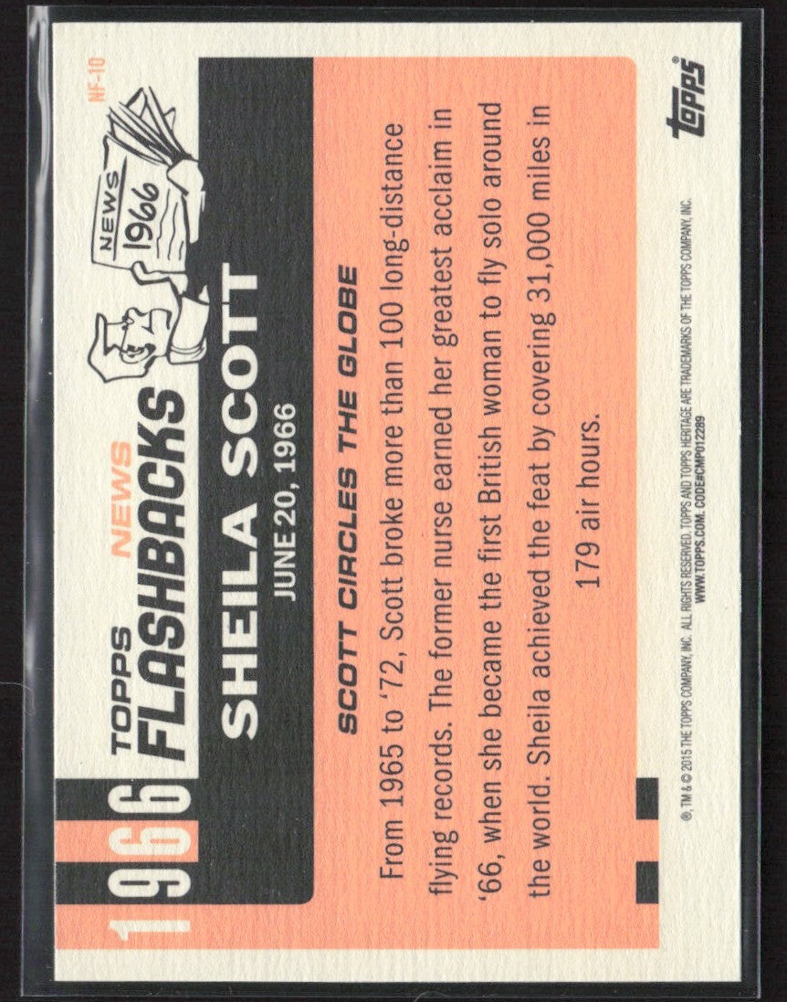 Sheila Scott 2015 Topps Heritage News Flashback #NF-10