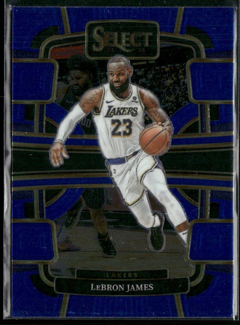 LeBron James 2023 Panini Select Concourse Retail Blue #66 Los Angeles Lakers