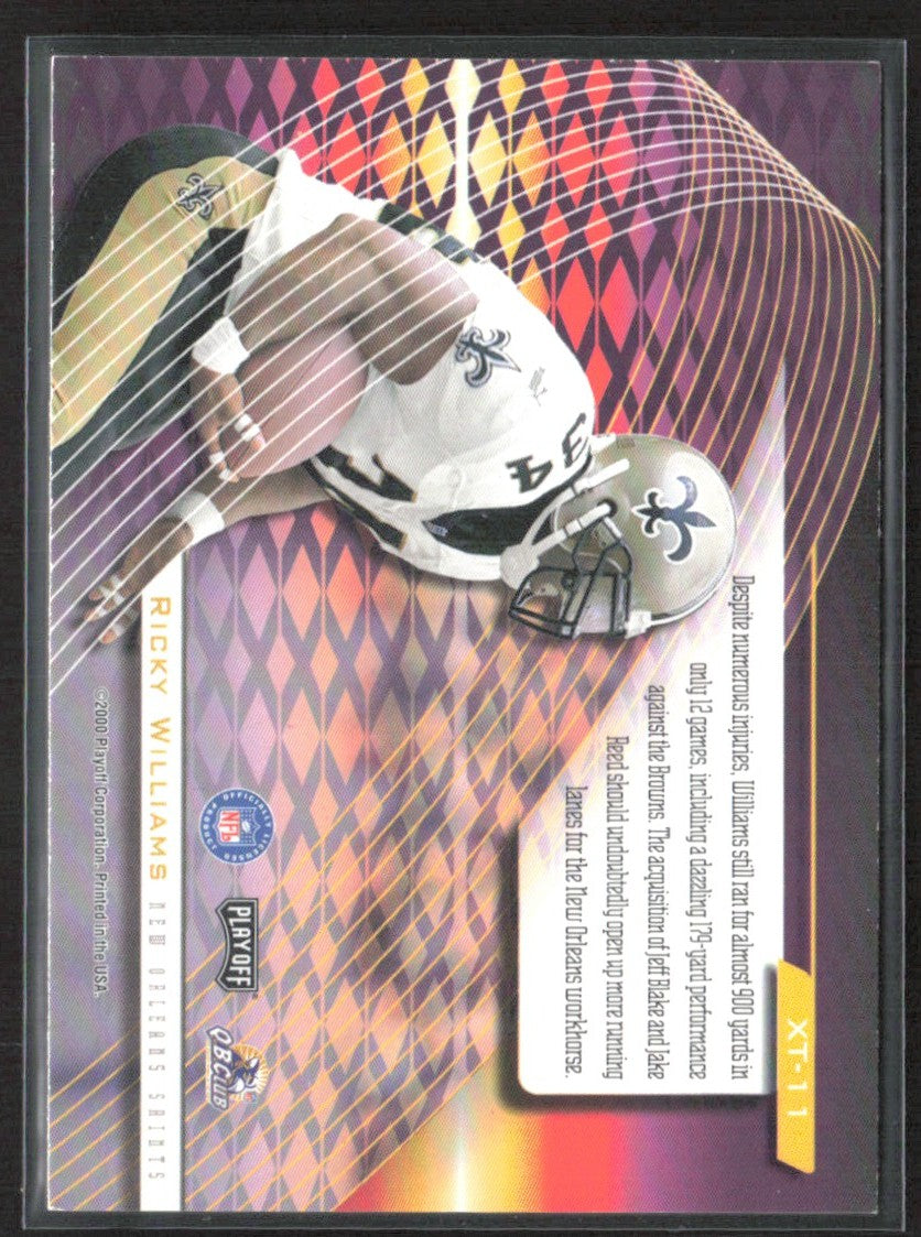 Ricky Williams 2000 Playoff Absolute Extreme Team #XT-11 New Orleans Saints