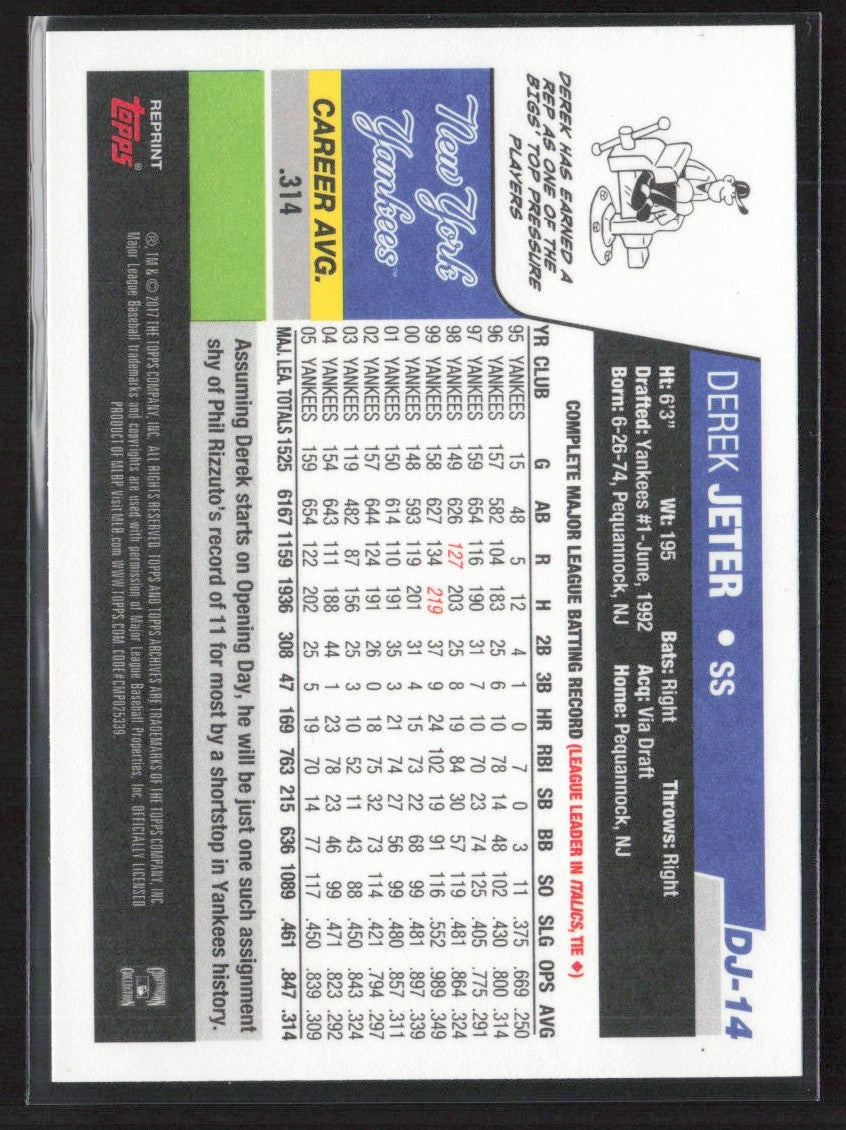 Derek Jeter 2017 Topps Archives Retrospective #DJ-14 New York Yankees