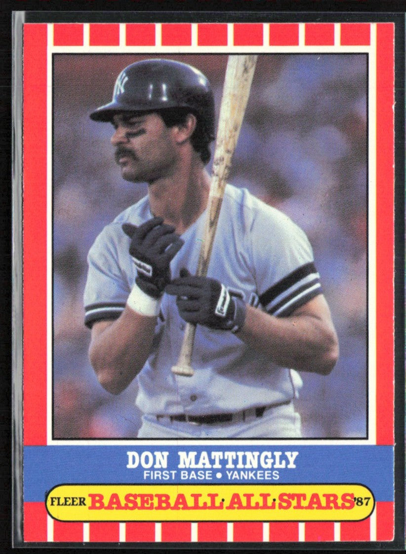 Don Mattingly 1987 Fleer Baseball All Stars #26 New York Yankees