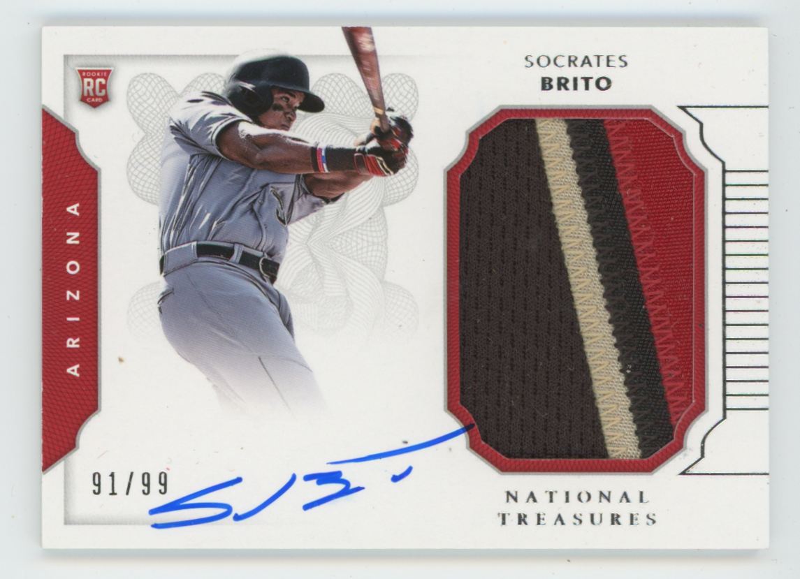 Socrates Brito 2016 Panini National Treasures RC AUTO /99 Jersey #198