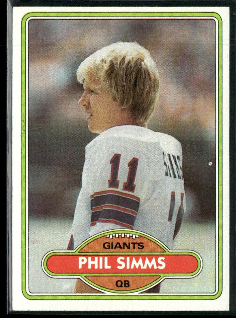 Phil Simms 1980 Topps RC #225 New York Giants
