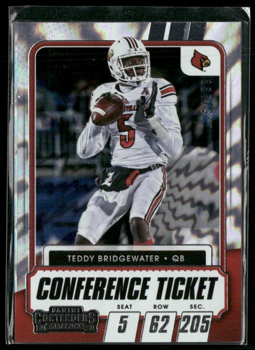Teddy Bridgewater 2021 Panini Contenders Draft Picks Ticket Red Explosion #17