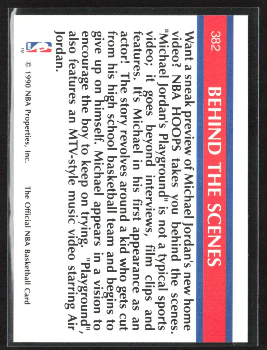Michael Jordan's Playground 1990 Hoops Inside Stuff #382 Chicago Bulls