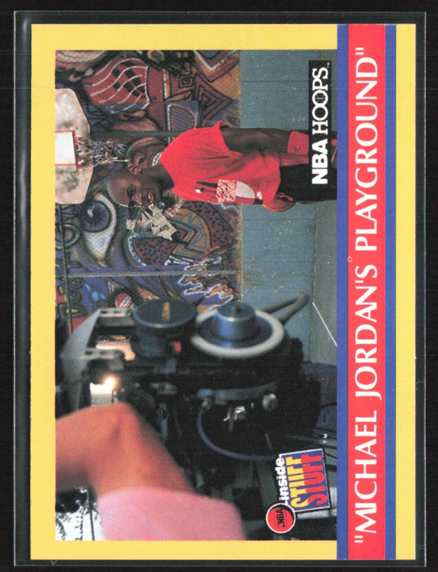 Michael Jordan's Playground 1990 Hoops Inside Stuff #382 Chicago Bulls