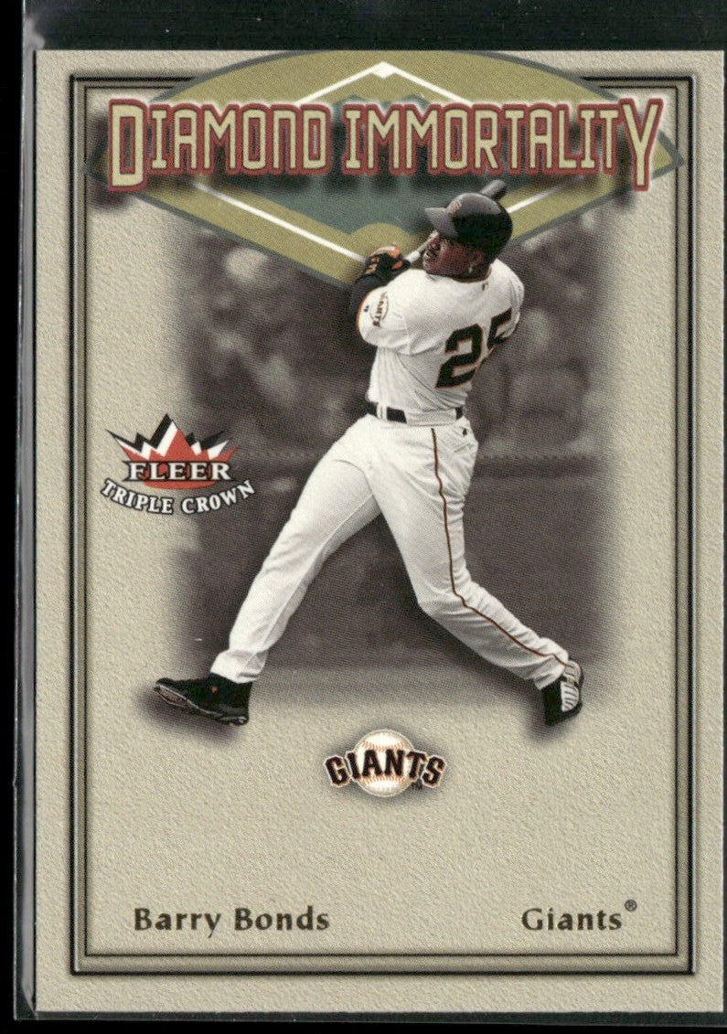 Barry Bonds 2002 Fleer Triple Crown Diamond Immortality #2 San Francisco Giants