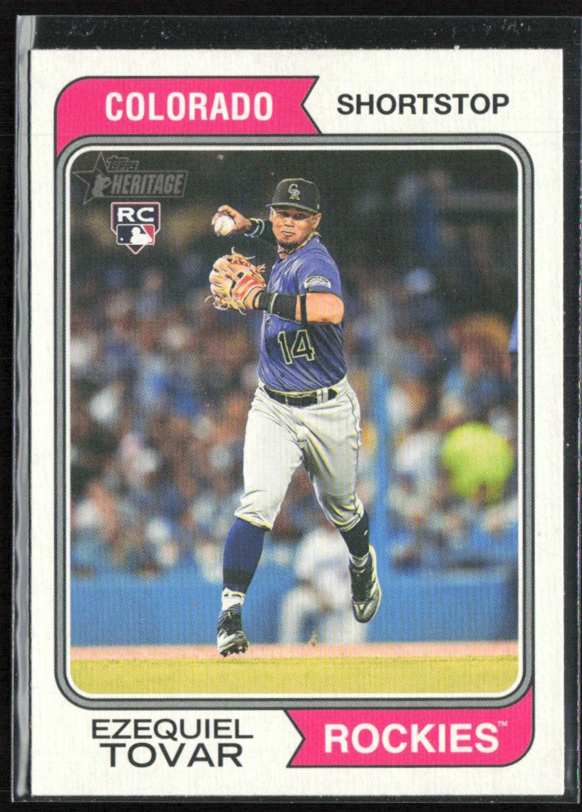 Ezequiel Tovar 2023 Topps Heritage RC #317 Colorado Rockies