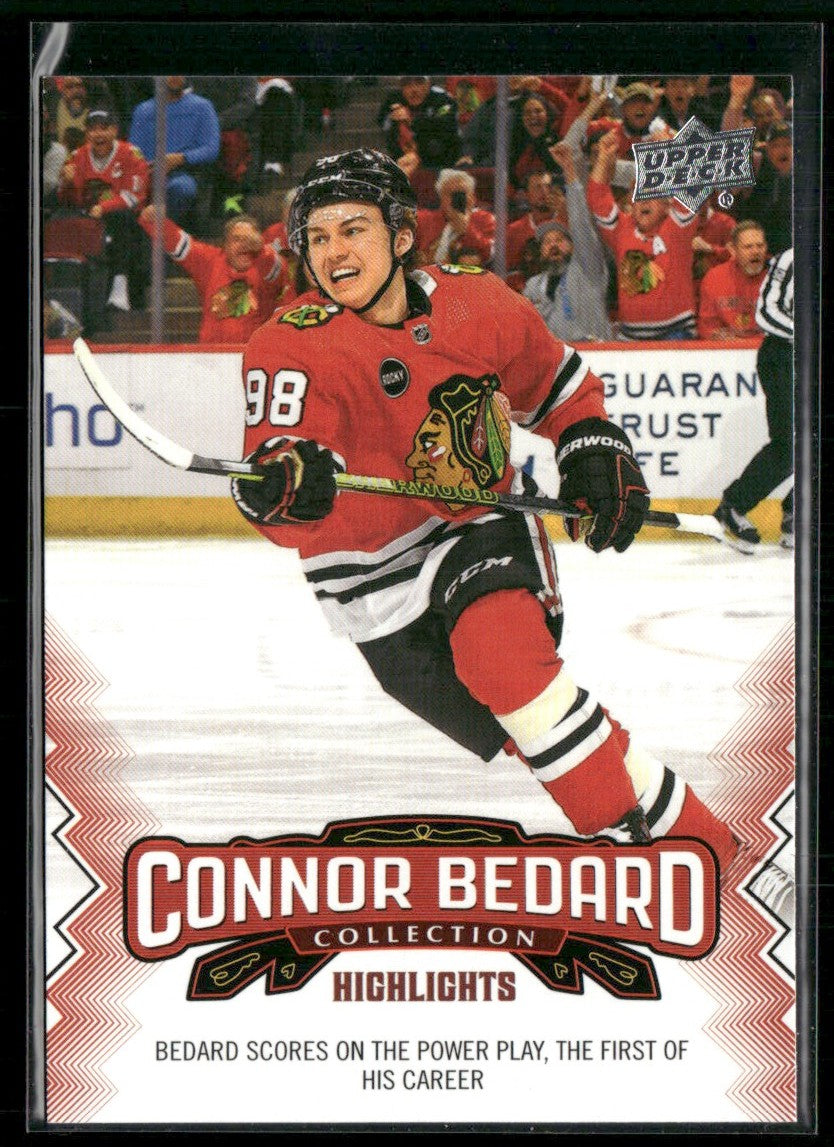 Connor Bedard 2023 Upper Deck Collection Highlights #15 Chicago Blackhawks