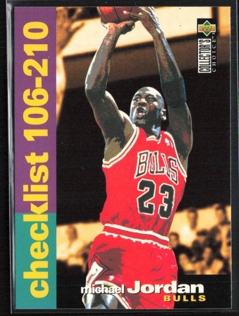 Michael Jordan 1995 Collector's Choice Checklist #210 Chicago Bulls