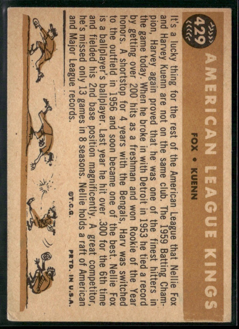 American League Kings (Fox/Kuenn) 1960 Topps #429