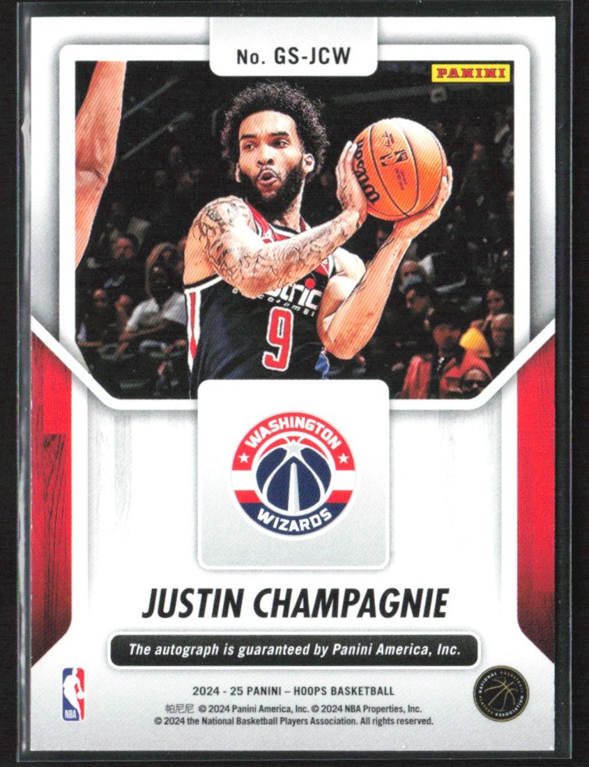 Justin Champagnie 2024 Hoops Great Significance AUTO #GS-JCW Washington Wizards
