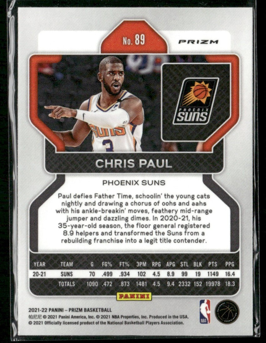 Chris Paul 2021 Panini Prizm Green #89 Phoenix Suns