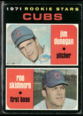 Jim Dunegan/Roe Skidmore 1971 Topps Cubs Rookie Stars RC #121 Chicago Cubs