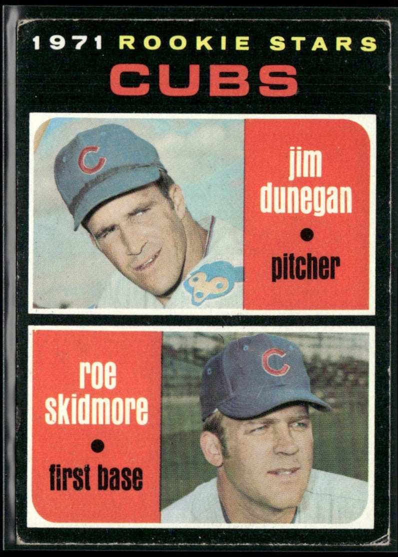 Jim Dunegan/Roe Skidmore 1971 Topps Cubs Rookie Stars RC #121 Chicago Cubs