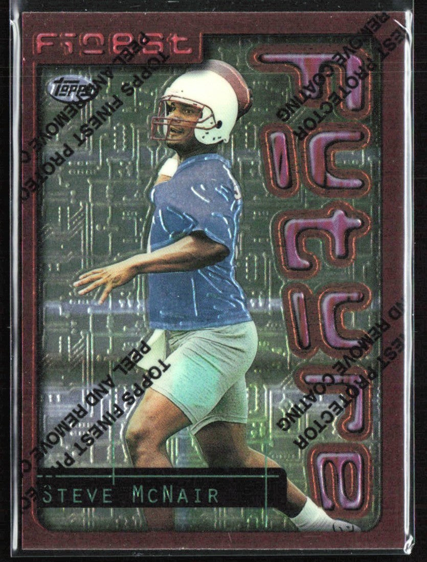 Steve McNair 1996 Topps Finest RC #22 Tennessee Oilers