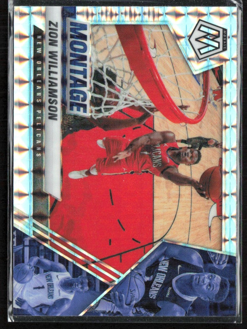 Zion Williamson 2020 Panini Mosaic Montage Prizm #22 New Orleans Pelicans