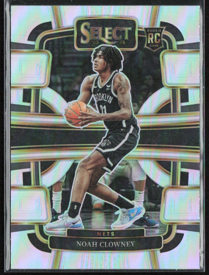 Noah Clowney 2023 Panini Select Concourse Silver Prizm RC #73 Brooklyn Nets