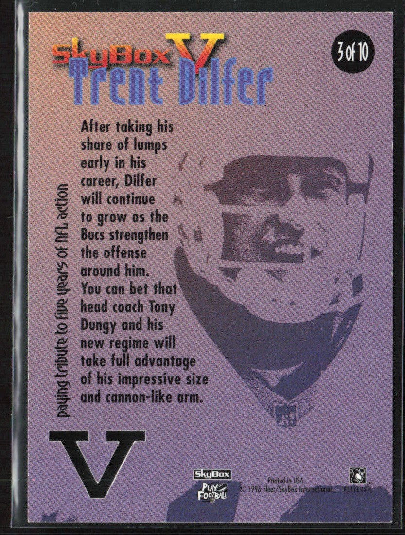 Trent Dilfer 1996 SkyBox Premium V #3 Tampa Bay Buccaneers