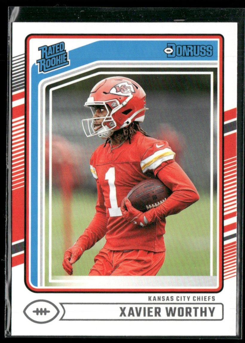 Xavier Worthy 2024 Panini Donruss RC #398 Kansas City Chiefs