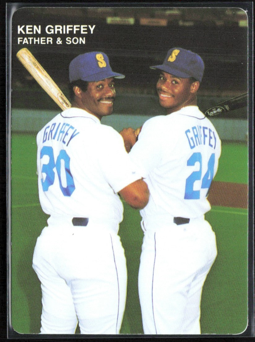 Ken Griffey Jr./Ken Griffey Sr. 1991 Mother's Cookies #4 Seattle Mariners