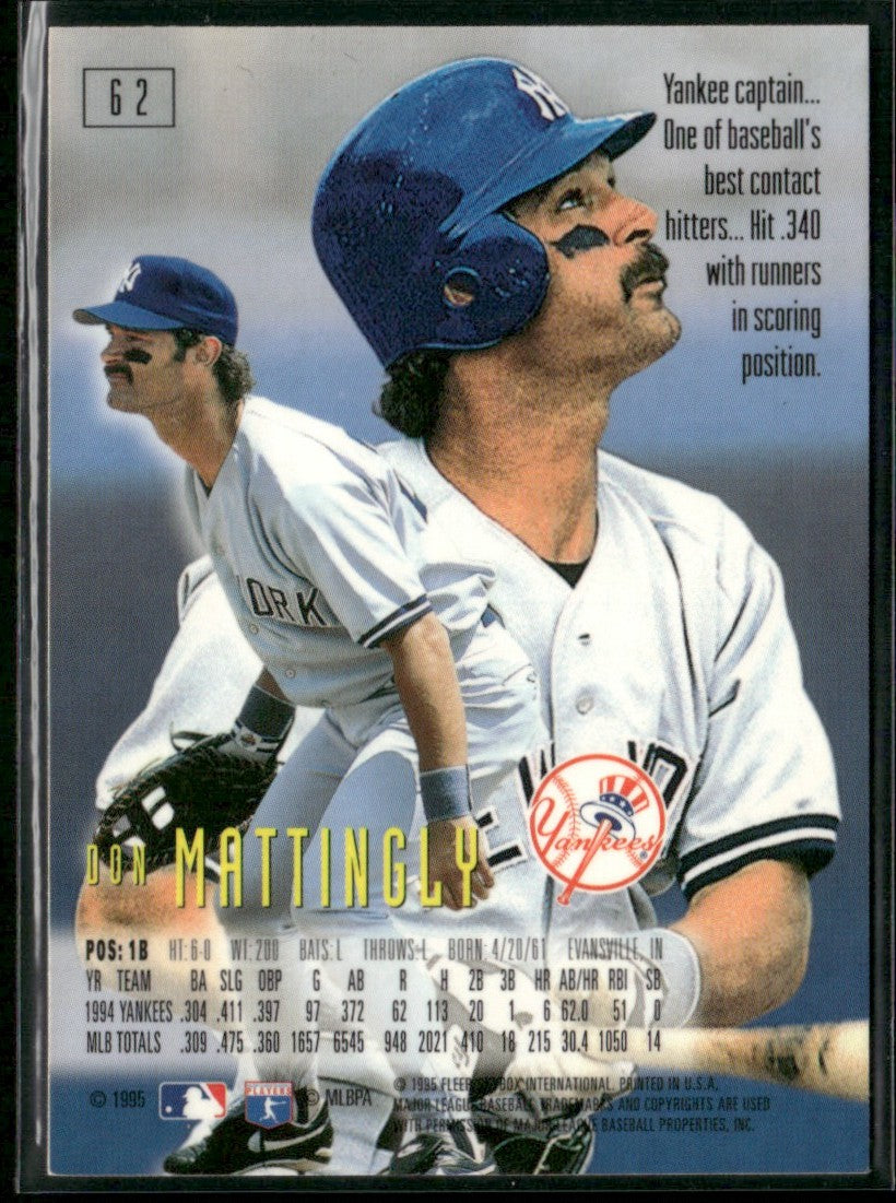 Don Mattingly 1995 Fleer Emotion #62 New York Yankees