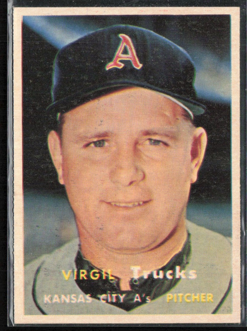 Virgil Trucks 1957 Topps #187 Kansas City Athletics