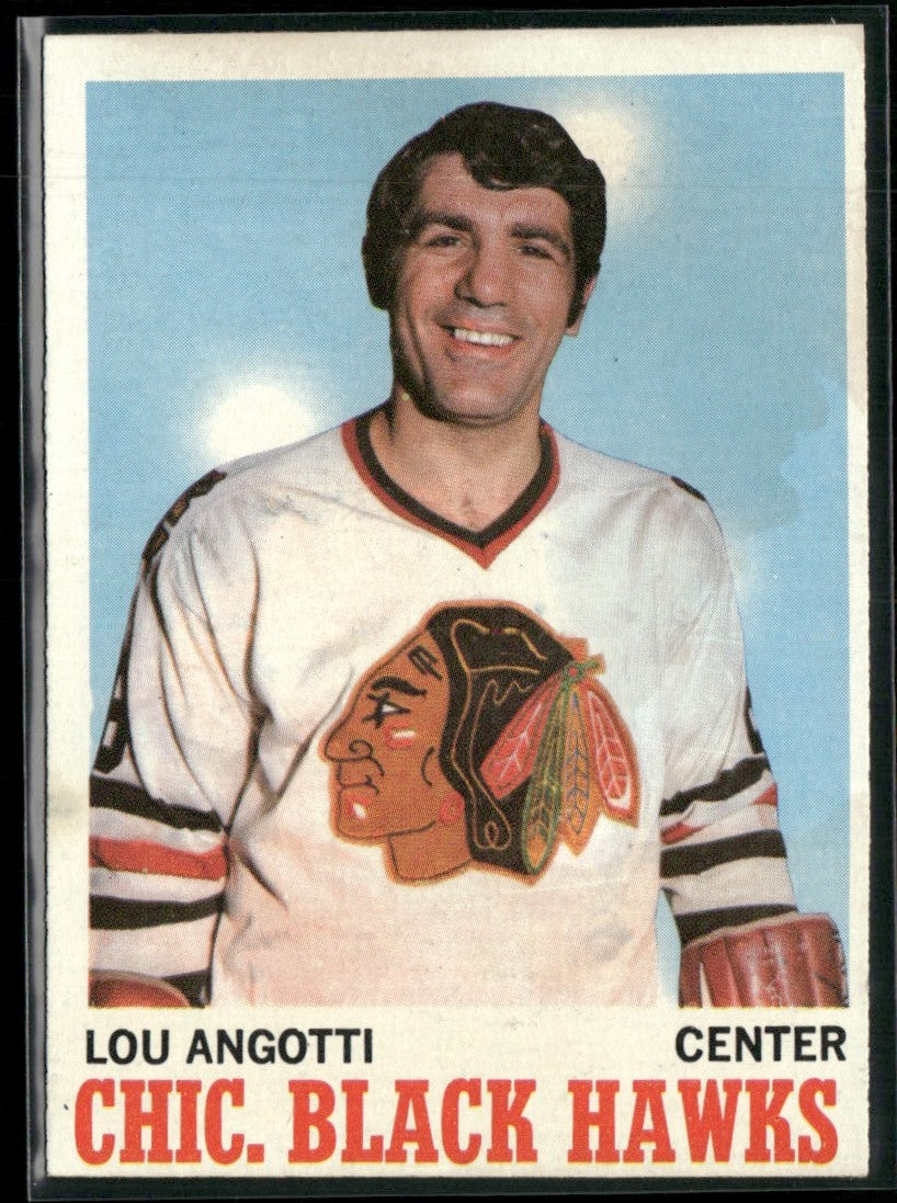 Lou Angotti 1970 Topps #12 Chicago Blackhawks