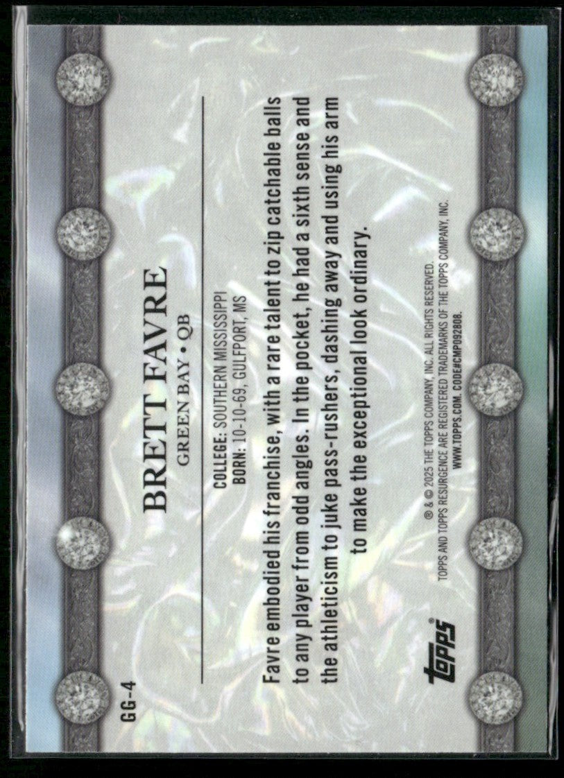 Brett Favre 2024 Topps Resurgence Glimmer and Gleam #GG-4 Green Bay Packers