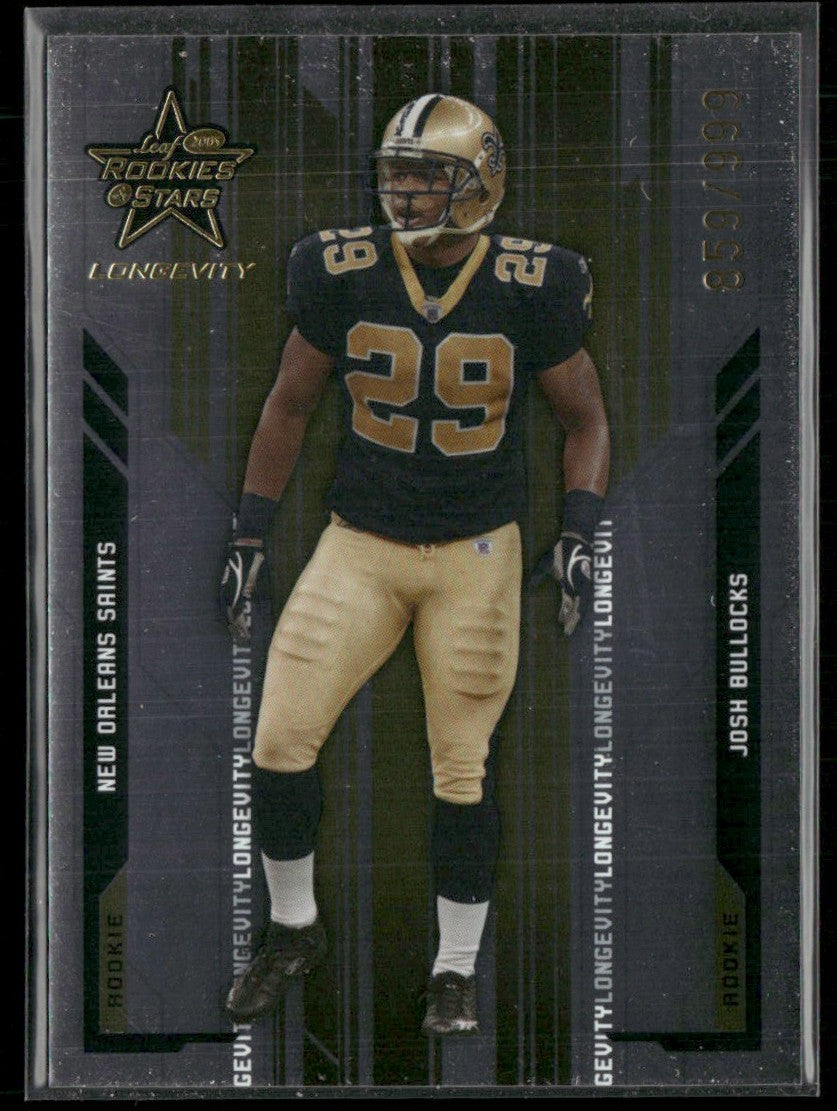 Josh Bullocks 2005 Leaf Rookies & Stars Longevity RC /999 #116