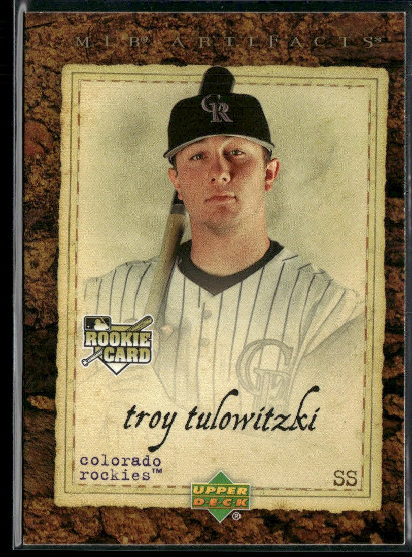 Troy Tulowitzki 2007 Upper Deck Artifacts RC #100 Colorado Rockies