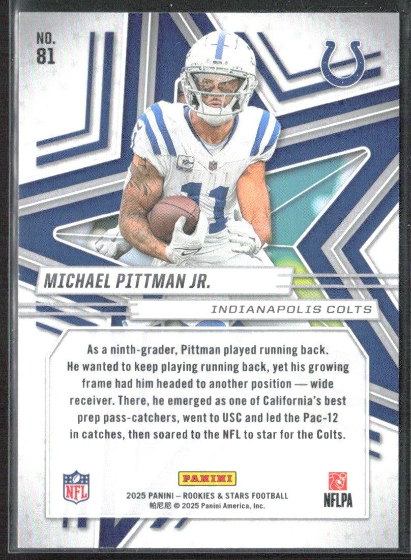 Michael Pittman Jr 2025 Panini Rookies & Stars Purple /999 #81
