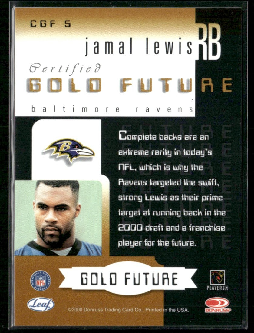Jamal Lewis 2000 Leaf Certified Gold Future RC #CGF5 Baltimore Ravens