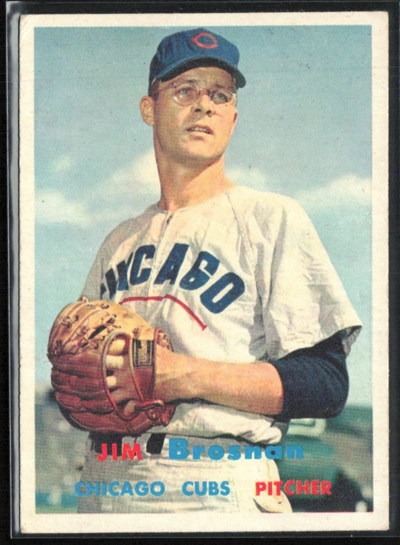 Jim Brosnan 1957 Topps #155 Chicago Cubs