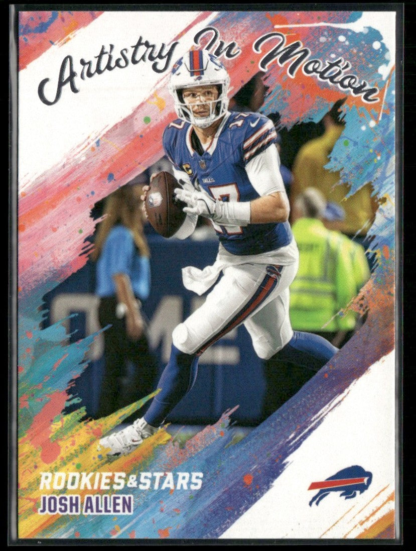 Josh Allen 2025 Panini Rookies & Stars Artistry in Motion #3 Buffalo Bills