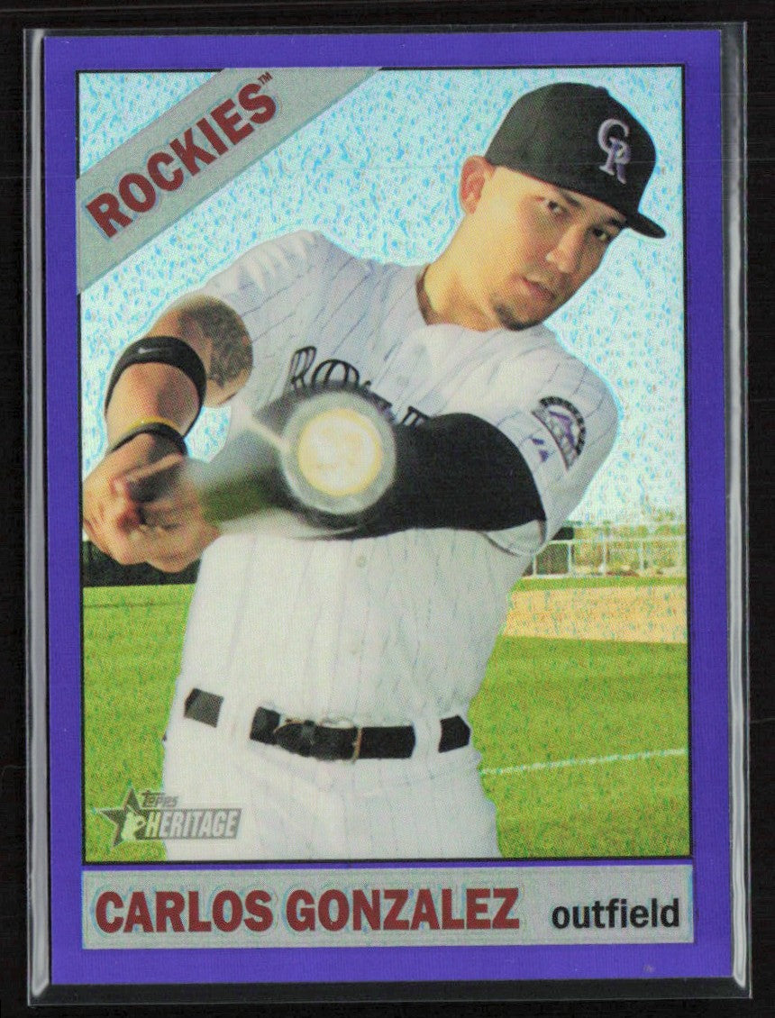 Carlos Gonzalez 2015 Topps Heritage Chrome Purple Refractor #THC-439