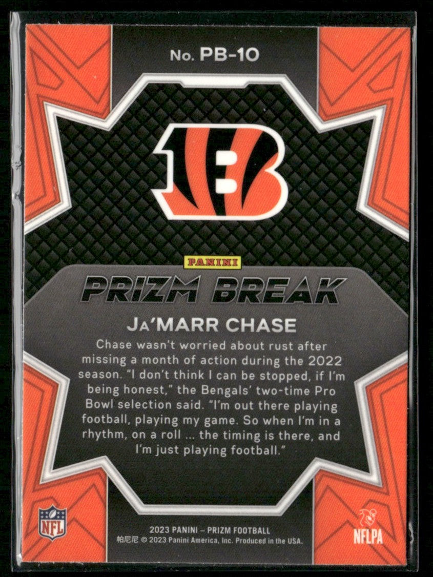 Ja'Marr Chase 2023 Panini Prizm Break #PB-10 Cincinnati Bengals