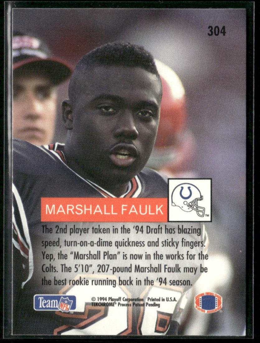 Marshall Faulk 1994 Playoff RC #304 Indianapolis Colts