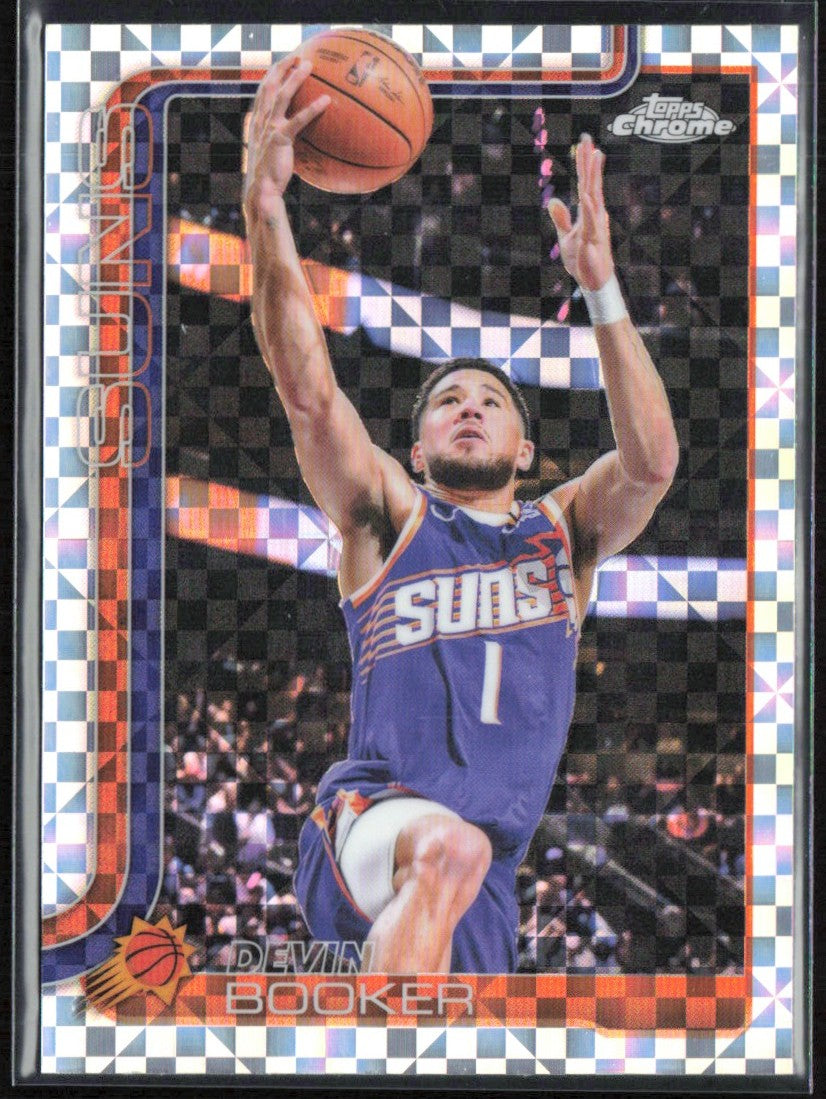 Devin Booker 2025 Topps Chrome X-Fractor #195 Phoenix Suns