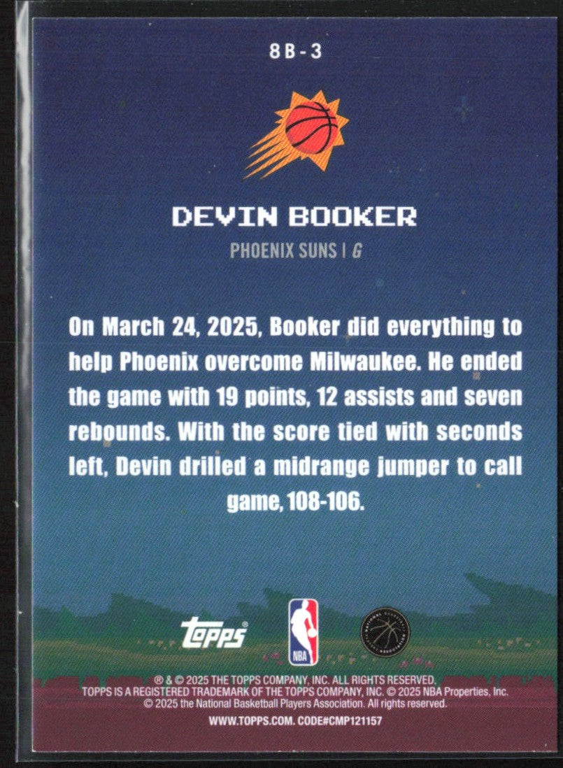 Devin Booker 2025 Topps 8-Bit Ballers #8B-3 Phoenix Suns
