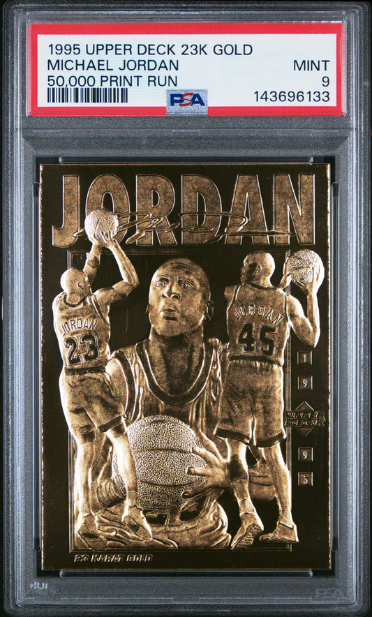 Michael Jordan 1995 Upper Deck 23K Gold PR 50000 psa 9 Chicago Bulls