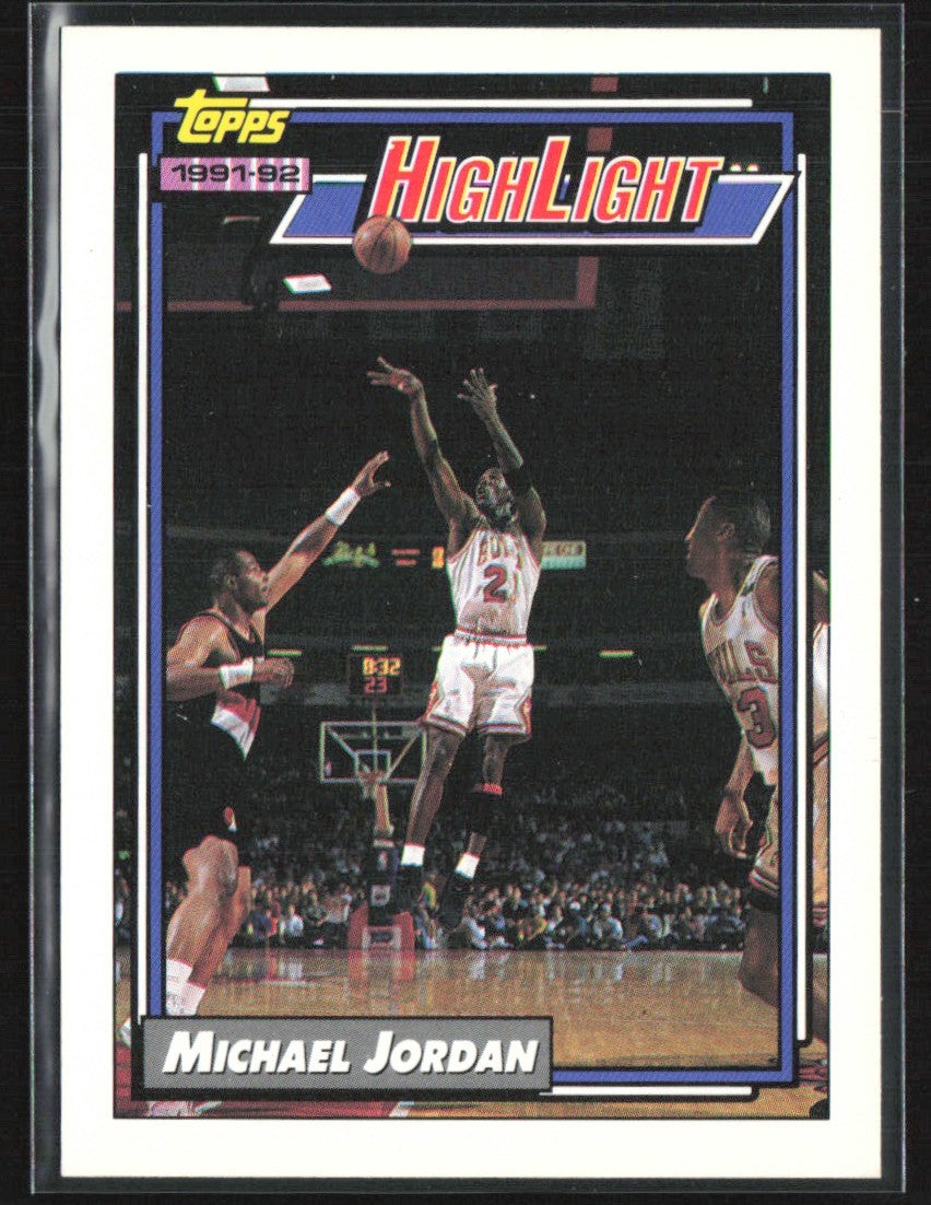 Michael Jordan 1992 Topps Highlights #3 Chicago Bulls