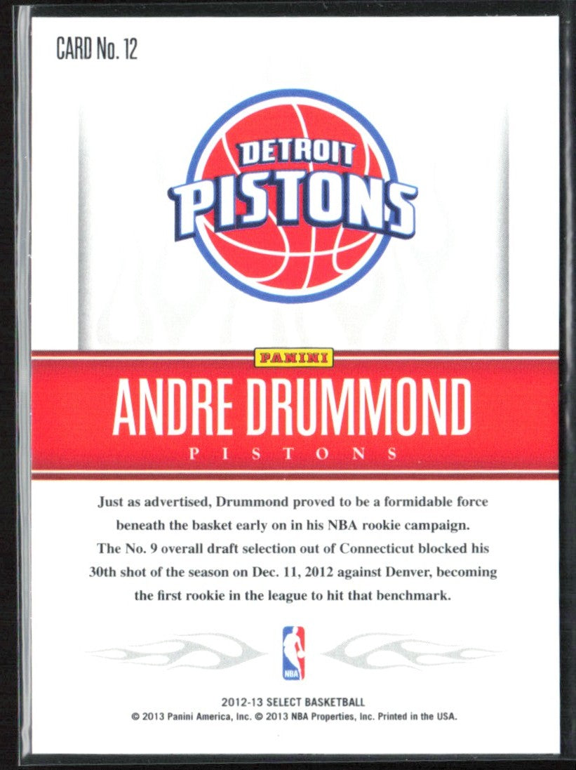 Andre Drummond 2013 Panini Select White Hot #12 Detroit Pistons