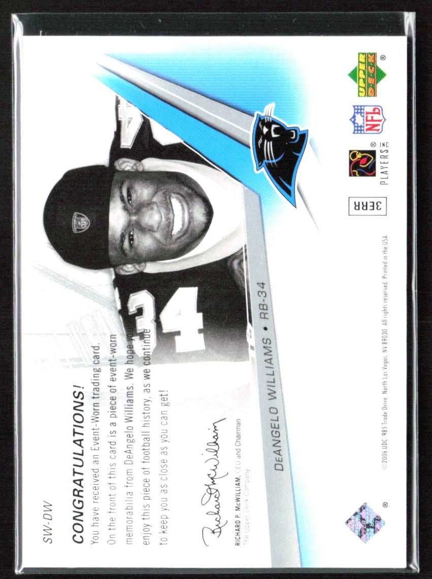 Deangelo Williams 2006 Upper Deck SPX Swatch Supremacy Jersey #SW-DW