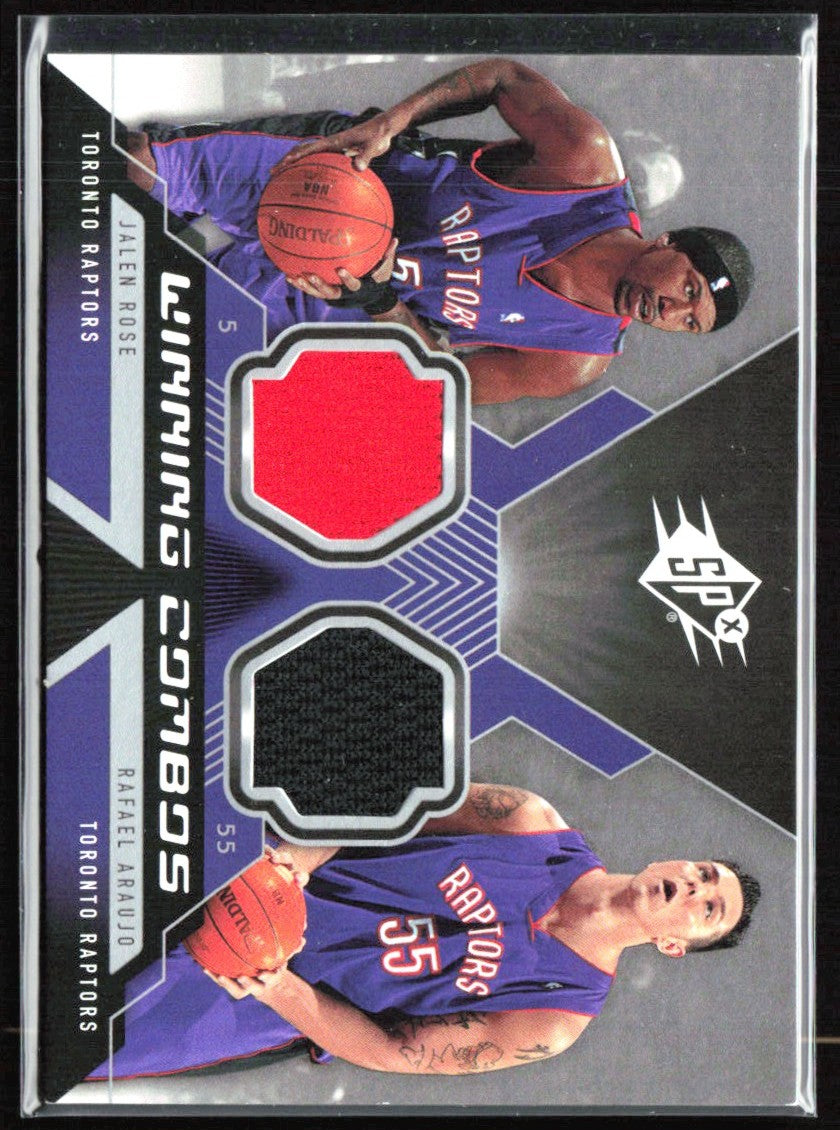 Jalen Rose Rafael Araujo 2005 SPx Winning Combos Jersey #WC-RA Toronto Raptors