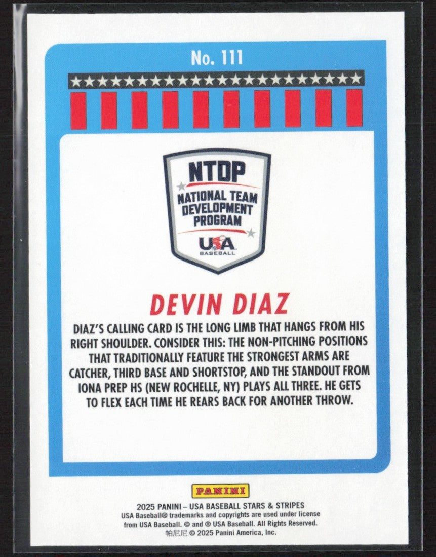 Devin Diaz 2025 Panini Stars & Stripes #111 USA