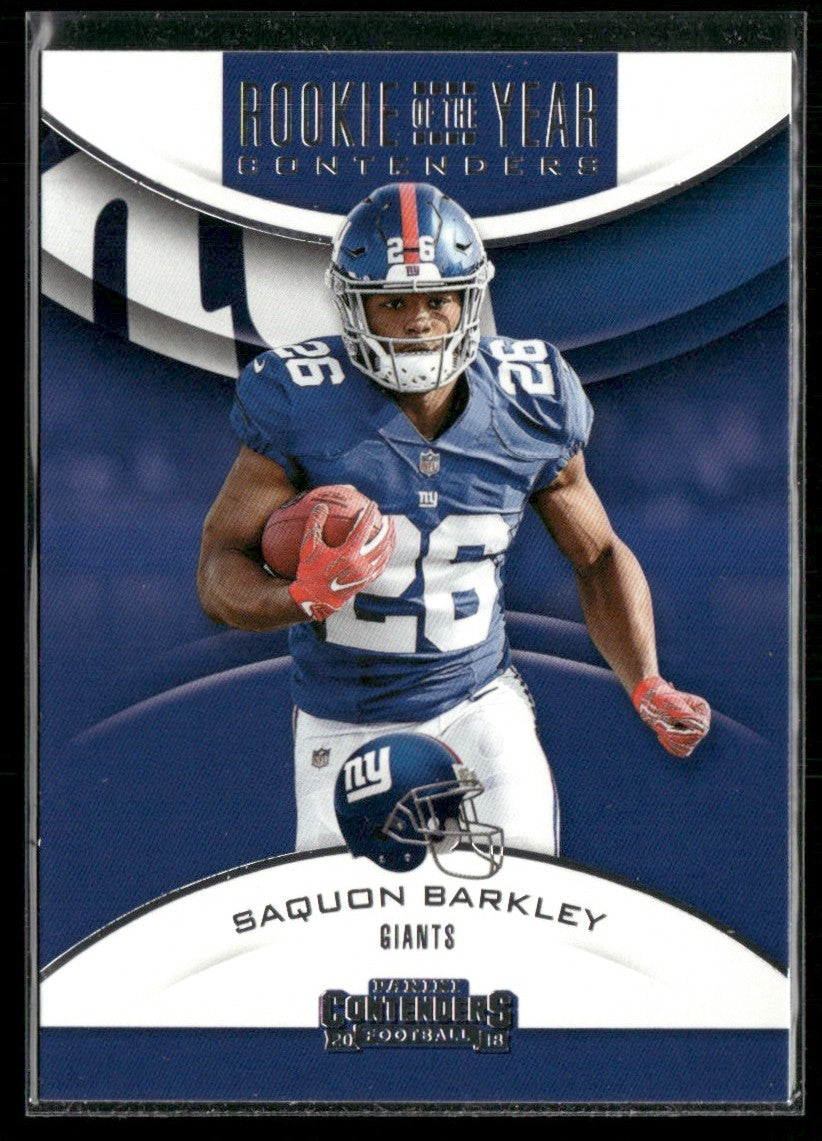 Saquon Barkley 2018 Panini Contenders Rookie of the Year RC #RYA-SB